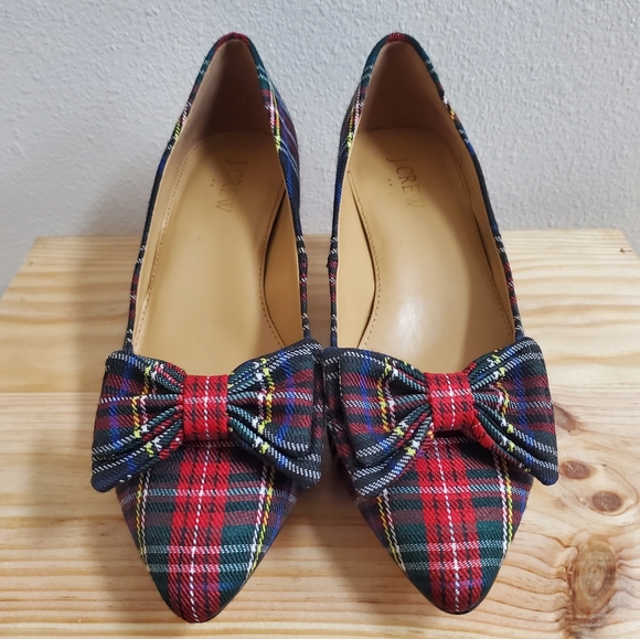 J. Crew Tartan Plaid Kitten Heel NWOB - Picture 2 of 7